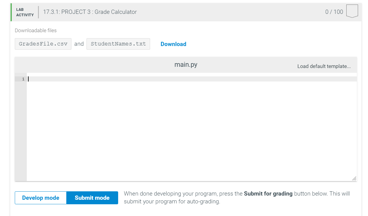 17.3 PROJECT 3 : Grade Calculator Overview In this | Chegg.com