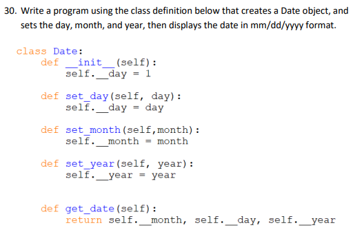 Solved Write a program using the class definition below that | Chegg.com