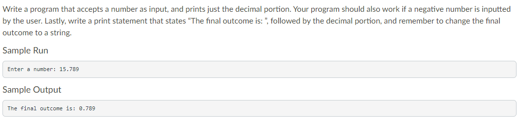 Solved Write a program that accepts a number as input, and | Chegg.com