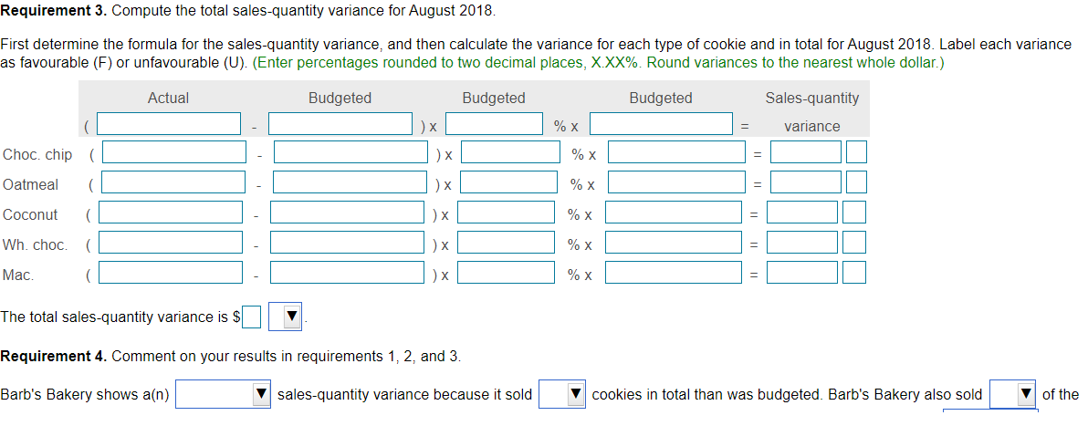 Solved Barb's Bakery Inc. Operates A Chain Of Cookie Stores. | Chegg.com