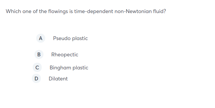 Solved Which one of the flowings is time-dependent | Chegg.com