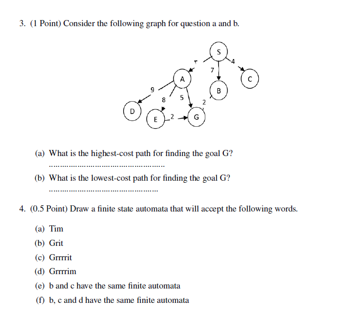 Solved 3. (1 Point) Consider The Following Graph For | Chegg.com