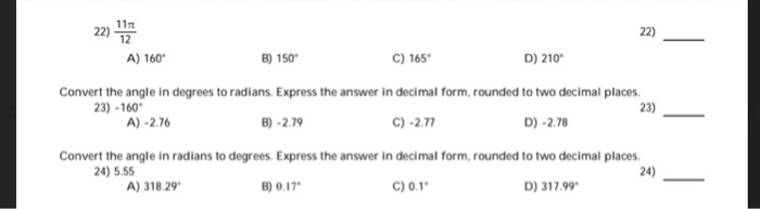Solved 11n 12 22 22 A 160 B 150 C 165 D 210 Convert Chegg