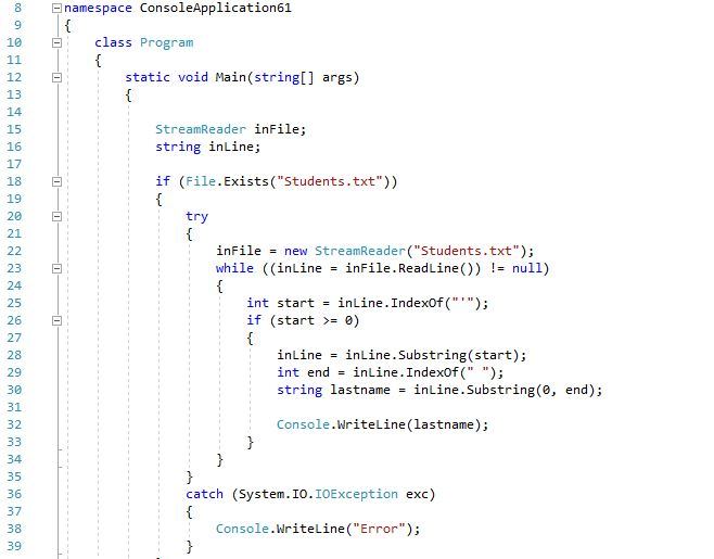 tekst: using using using using using using using using... E namespace ConsoleApplication61 8 9 10 class | Chegg.com