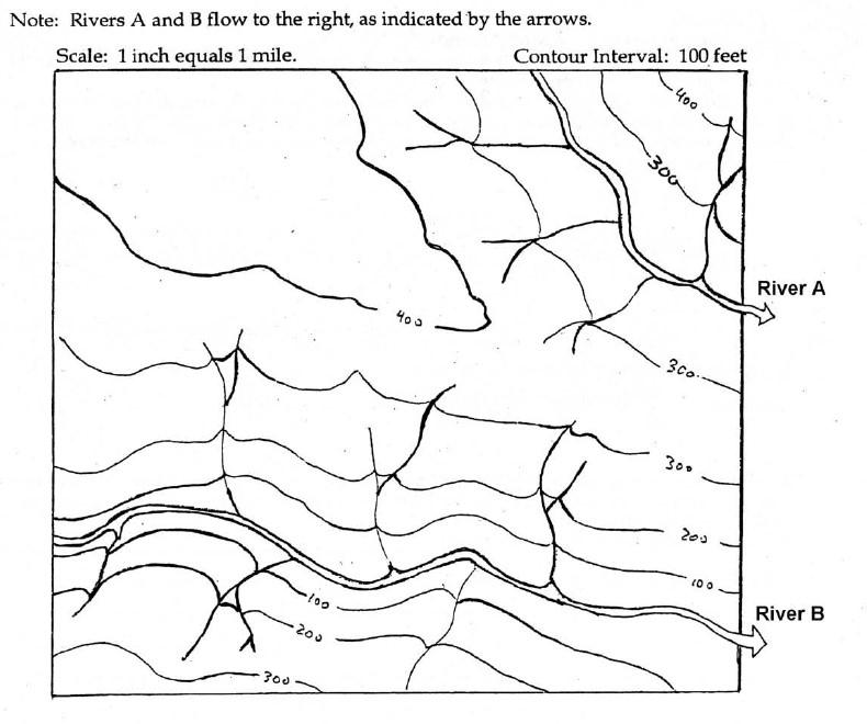 Solved 1. INDICATE THE DRAINAGE BASIN DVIDE ON THE MAP WITH | Chegg.com