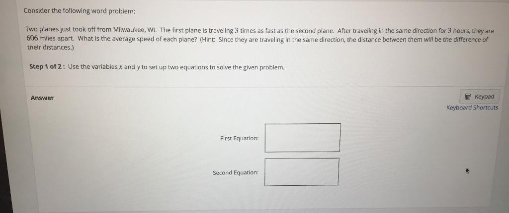 Solved I need help finding the two equations to solve this | Chegg.com