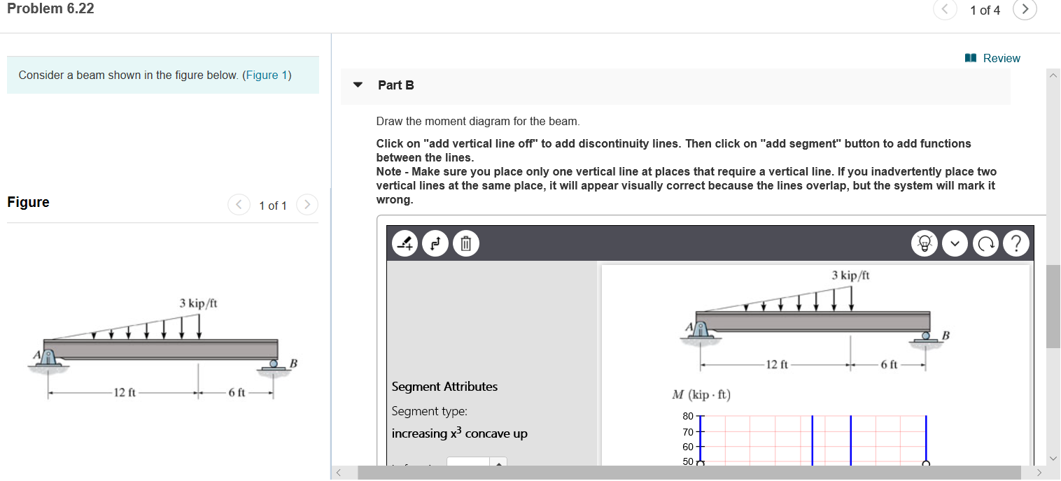 Solved Problem 6.22 1 of 4 Review Consider a beam shown in | Chegg.com