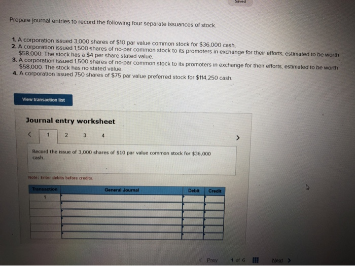 Solved Saved Prepare journal entries to record the following | Chegg.com