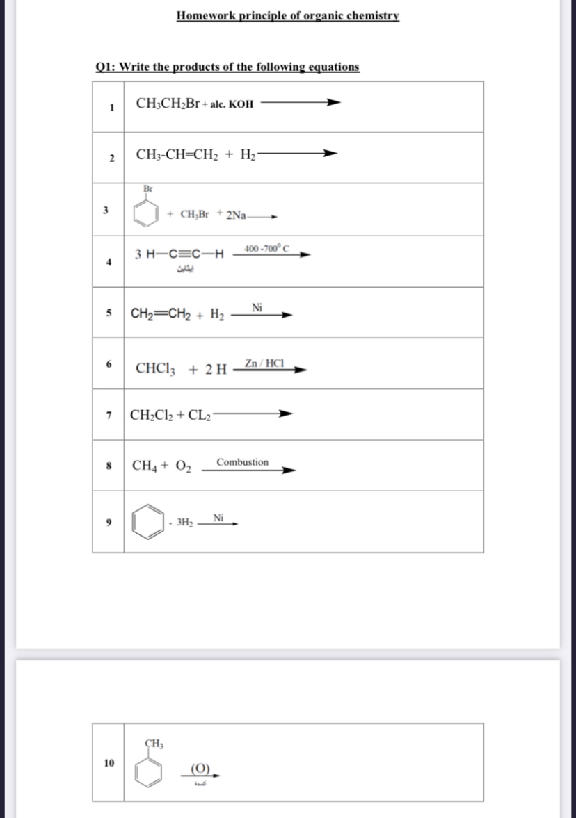 organic chemistry chapter 5 homework answers