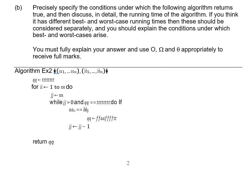 Solved (b) Precisely Specify The Conditions Under Which The | Chegg.com