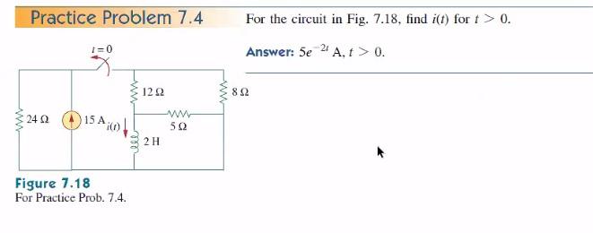 Solved Practice Problem 7.4 For the circuit in Fig. 7.18, | Chegg.com