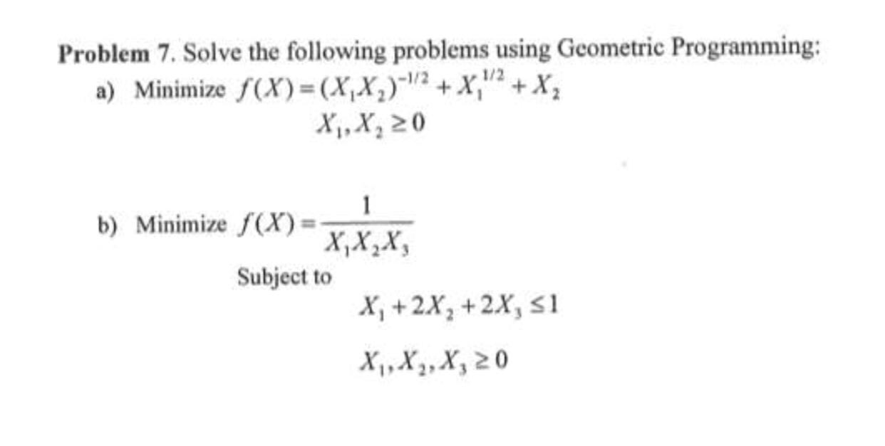 Solved Problem 7. Solve the following problems using | Chegg.com