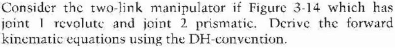 Solved Consider the two-link manipulator if Figure 3−14 | Chegg.com