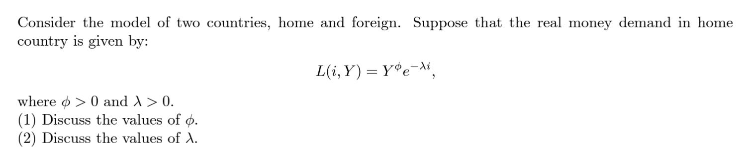 Solved Consider The Model Of Two Countries, Home And | Chegg.com