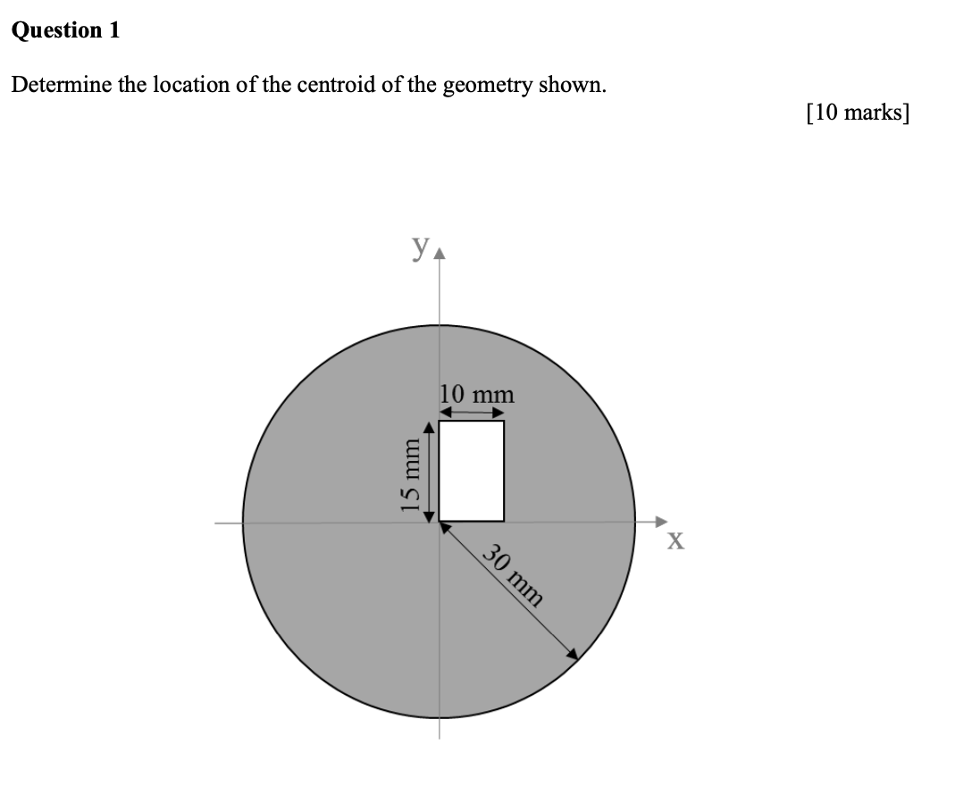 Solved Question 1 Determine the location of the centroid of | Chegg.com