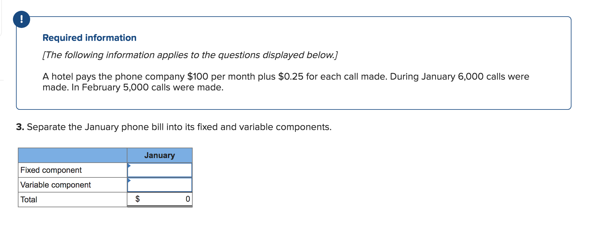 Required information
[The following information applies to the questions displayed below.]
A hotel pays the phone company \( 