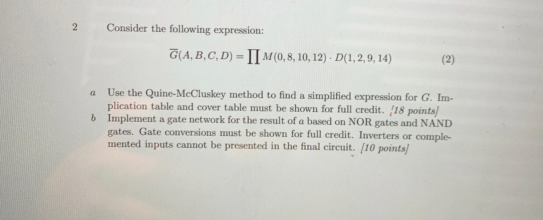 Solved 2 Consider The Following Expression: | Chegg.com