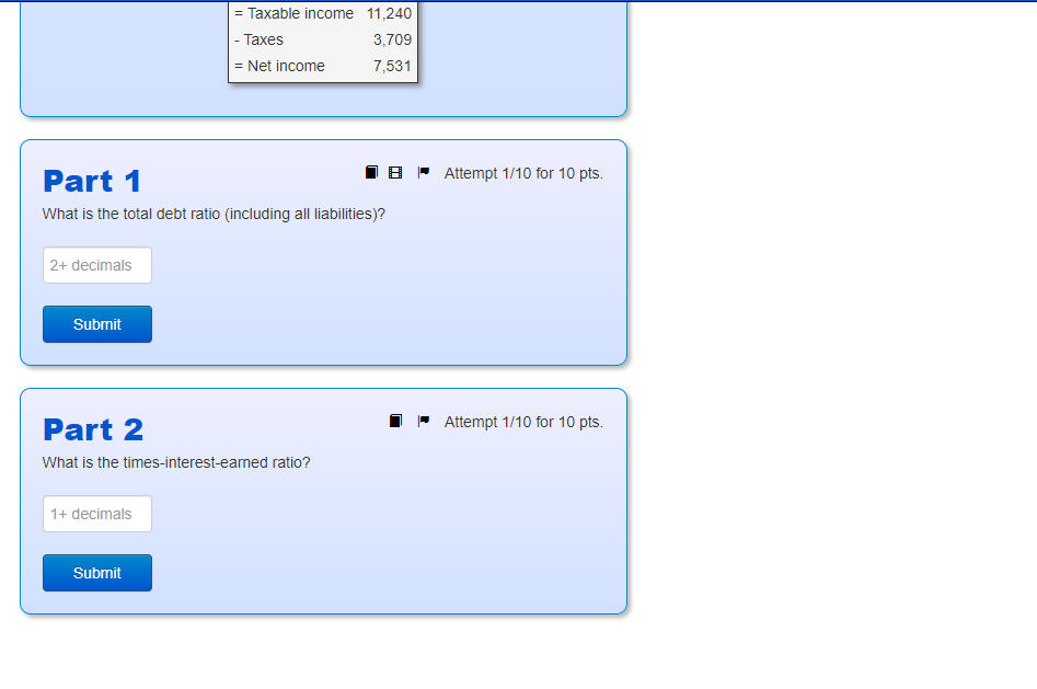 Solved Intro Use the following information to answer the | Chegg.com