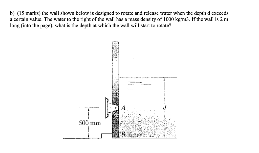 Solved b) (15 marks) the wall shown below is designed to | Chegg.com