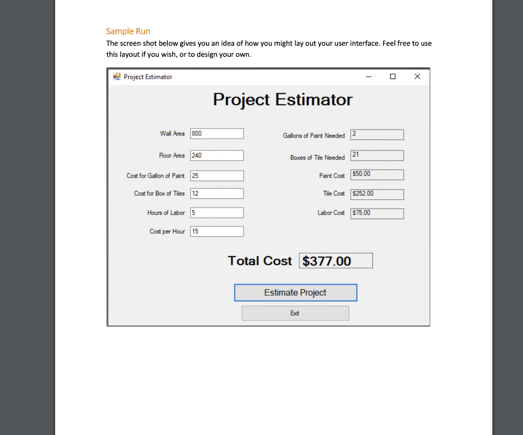 assignment cost estimator