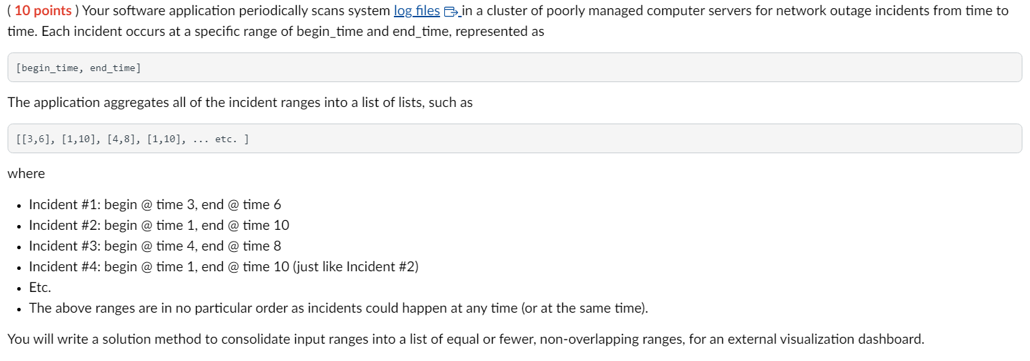 Solved ( 10 points) Your software application periodically | Chegg.com