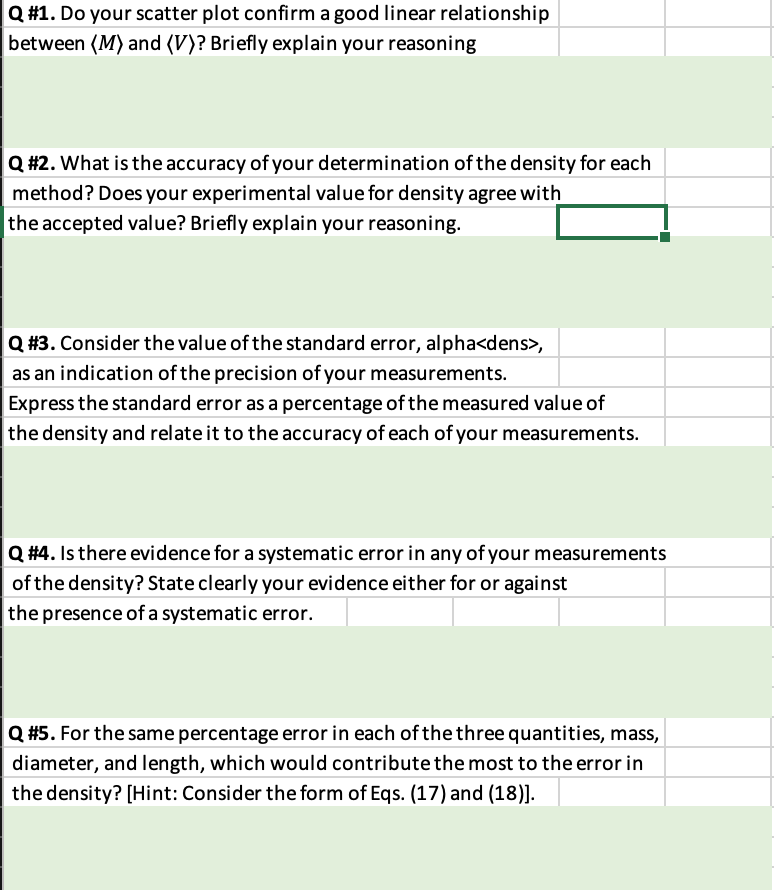 Table 4 Results Unweighted Avg Density G Cm 3 E Chegg Com