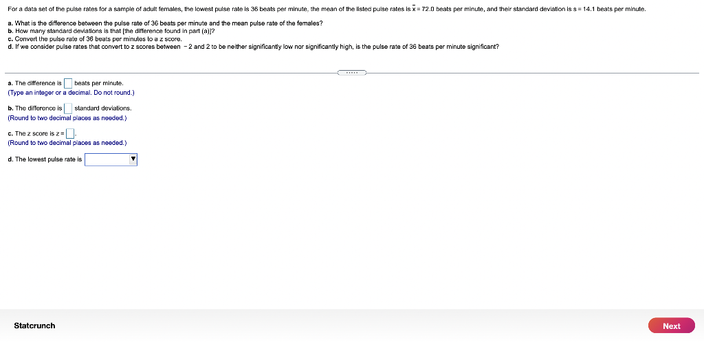 solved-for-a-data-set-of-the-pulse-rates-for-a-sample-of-chegg