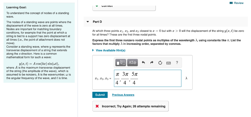 Solved A Review UITELE Part D Learning Goal: To understand | Chegg.com