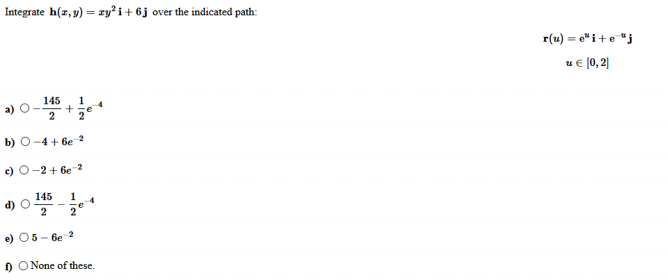 Solved Integrate H 2 Y Ty I 6j Over The Indicated Path Chegg Com