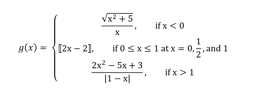 Solved Determine if the function is continuous or | Chegg.com