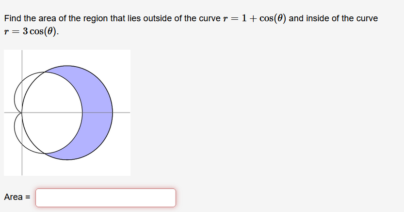 Solved Find the area of the region that lies outside of the | Chegg.com