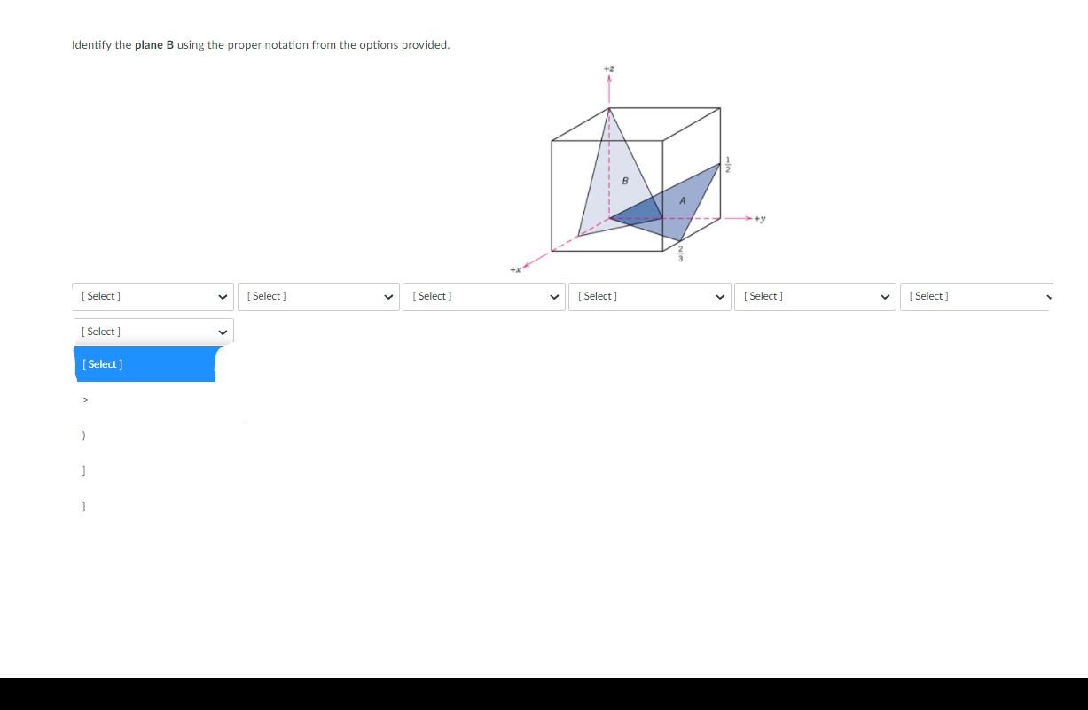 Solved Identify the plane B using the proper notation from | Chegg.com