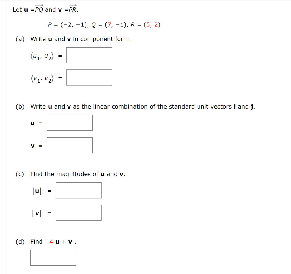 Solved Let U Pq And V Pr P 2 1 Q 7 1 R Chegg Com