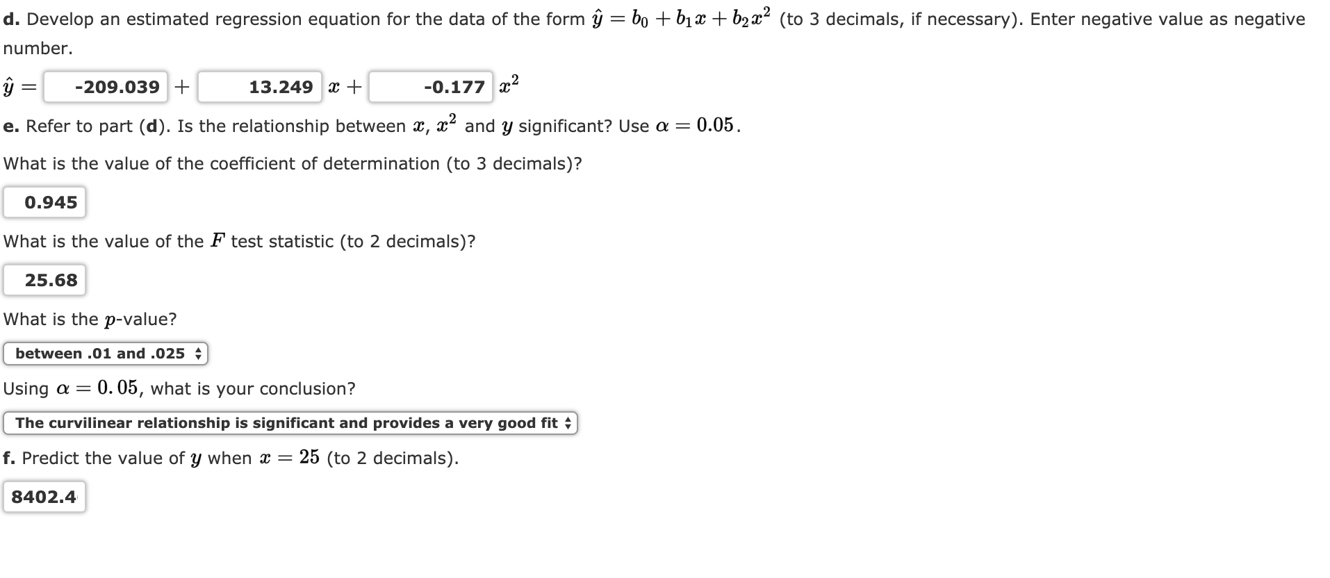 Solved Consider The Following Data For Two Variables And Chegg Com