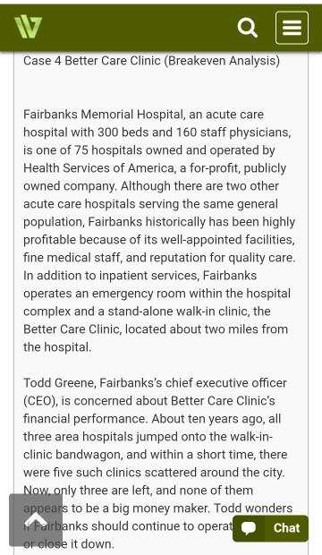 Tulsa memorial hospital break even analysis picture