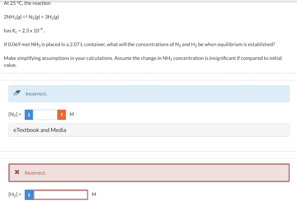 Solved At 25∘C, the reaction 2NH3(g)⇄N2(g)+3H2(g) has | Chegg.com