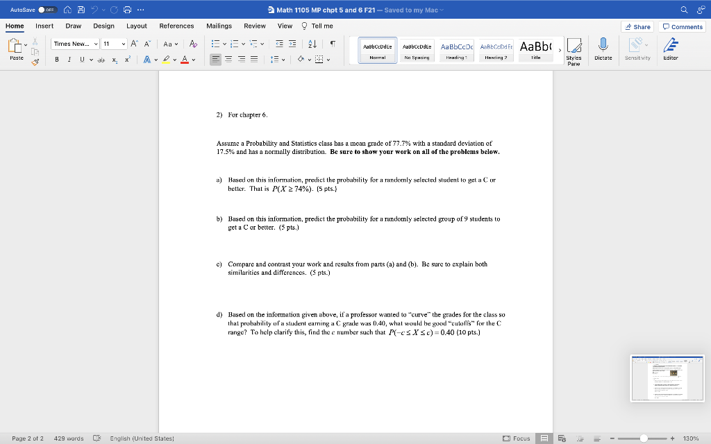 Solved autosave of aago math 1105 mp chpt 5 and 6 f21 chegg
