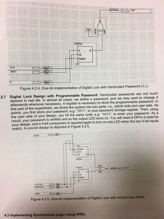 Solved 2.6 Digital Lock Design with Hardcoded Password: By | Chegg.com