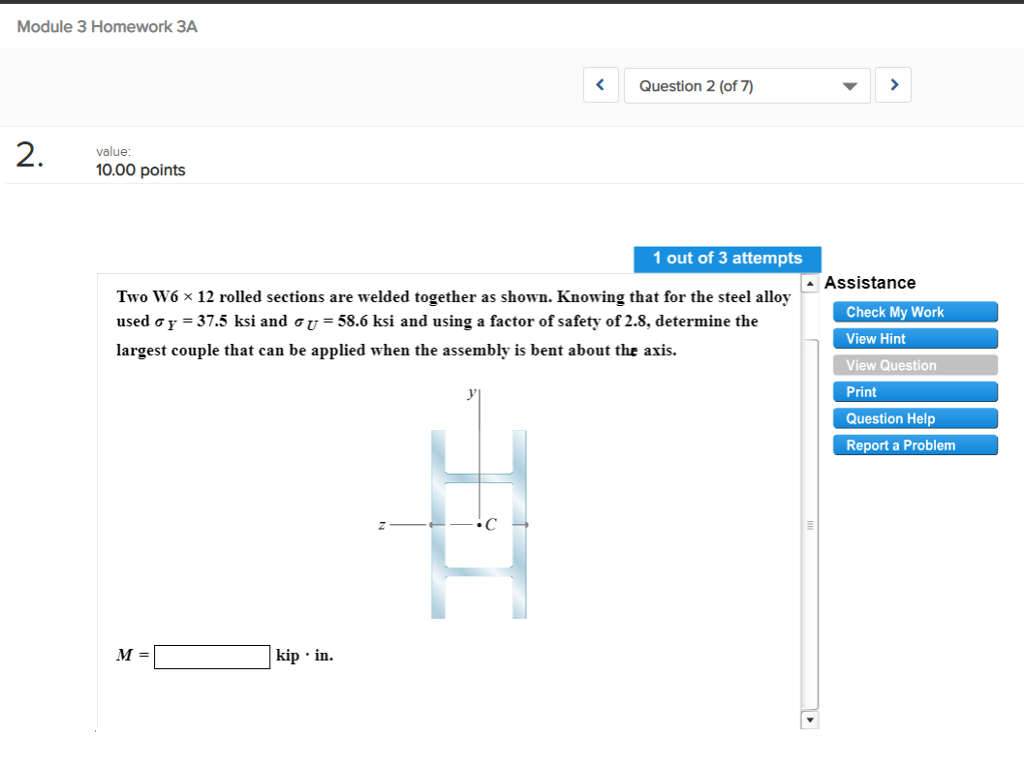 Solved Module 3 Homework 3A Question 2 (of 7 value: 0.00 | Chegg.com