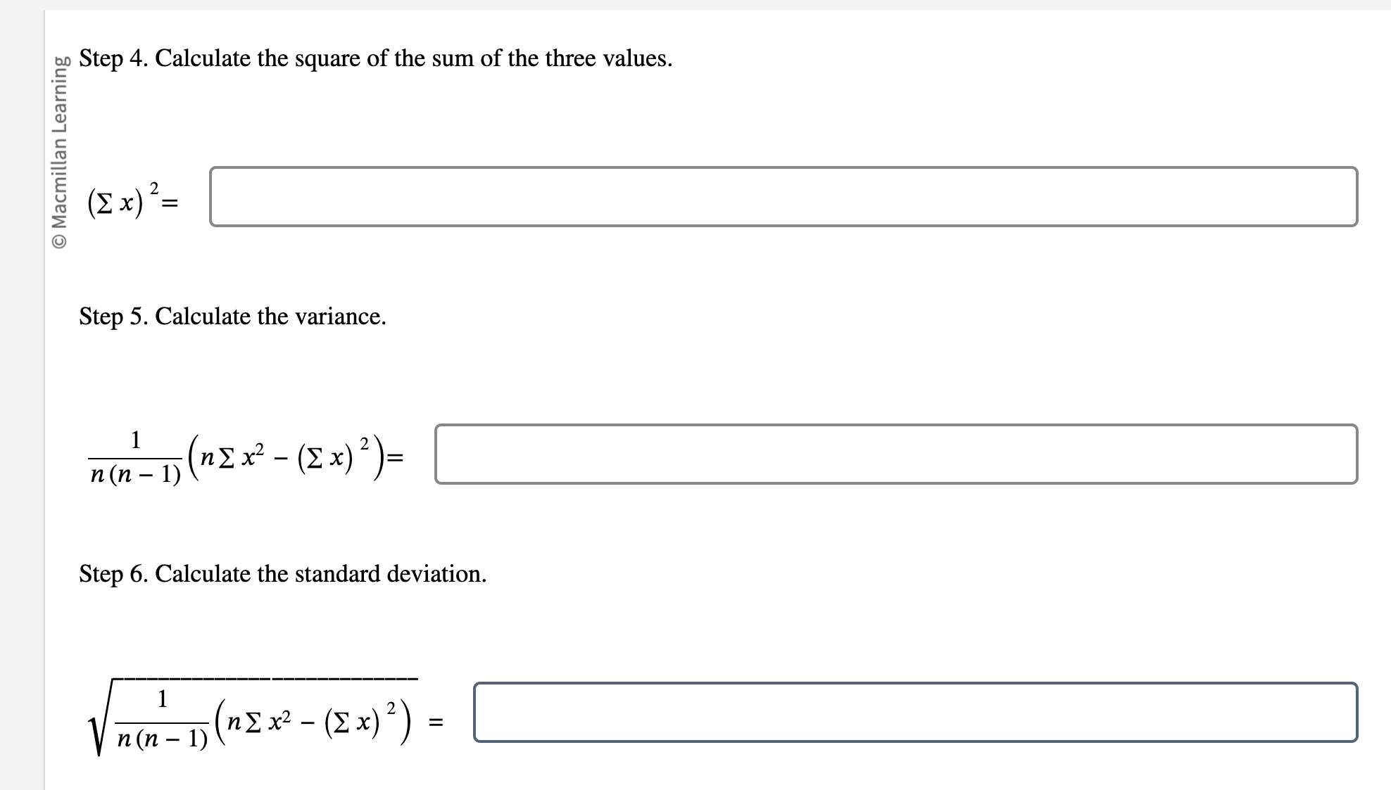 Solved Calculate the standard deviation of the following set | Chegg.com