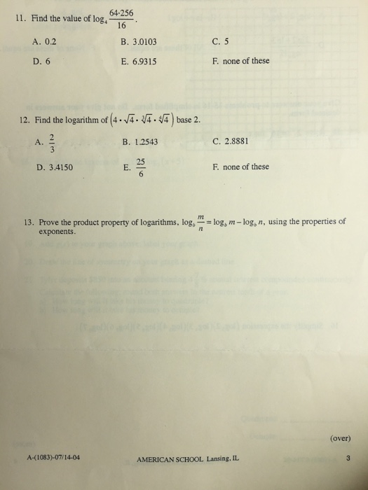 5 log 256 4 log 16 dikurangi 4 log 64