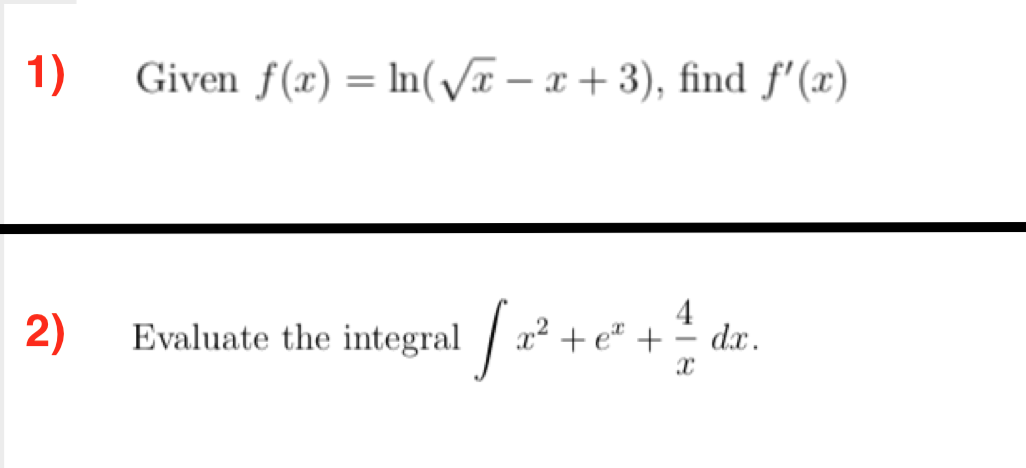 Solved Please help with these two different math questions | Chegg.com