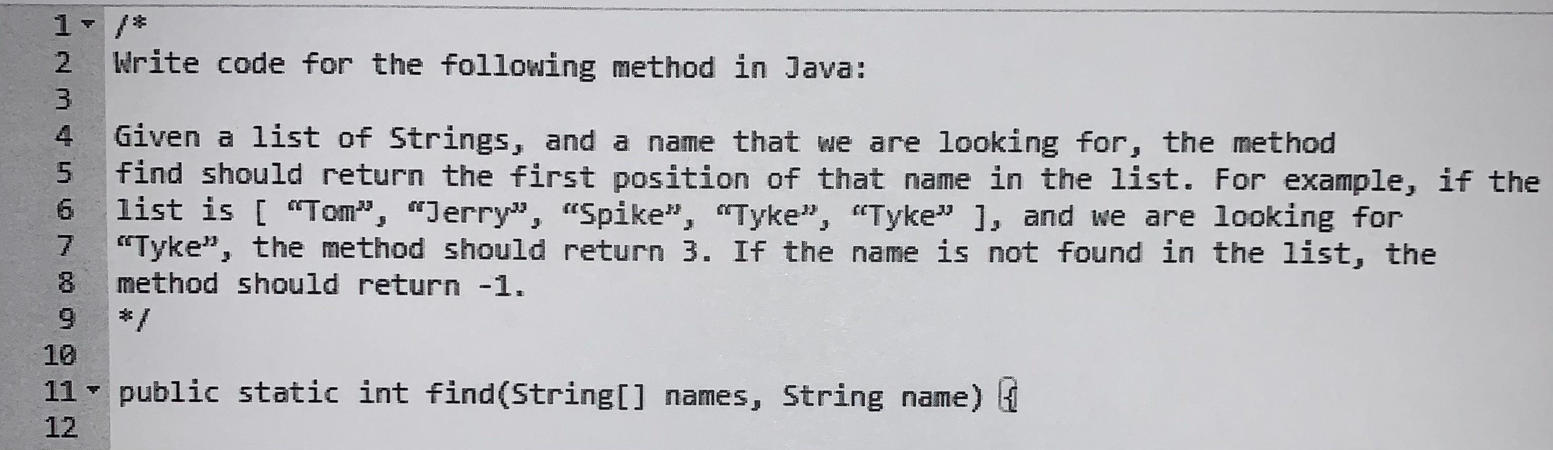 Solved 1- / 2 Write code for the following method in Java: 3 | Chegg.com