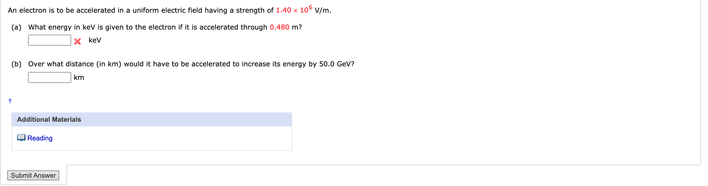 Solved An electron is to be accelerated in a uniform | Chegg.com