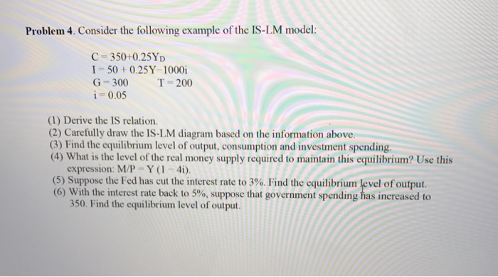 Solved Problem 4. Consider The Following Example Of The | Chegg.com