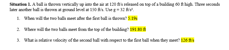 Solved A Ball Is Thrown Vertically Up Into The Air At 120 | Chegg.com