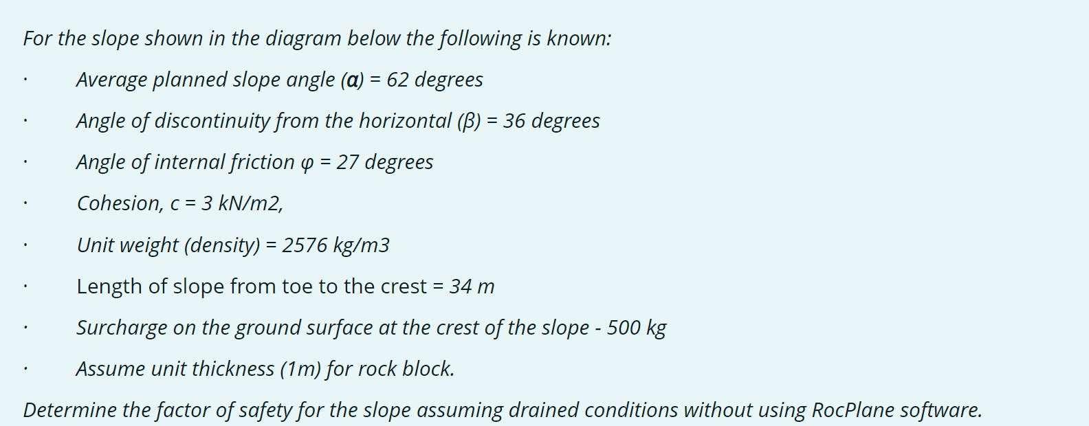 Solved For the slope shown in the diagram below the | Chegg.com