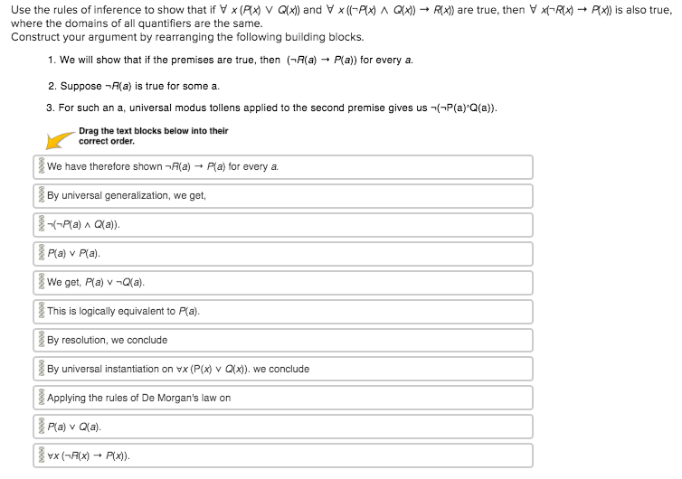 Solved Use The Rules Of Inference To Show That If X P Chegg Com
