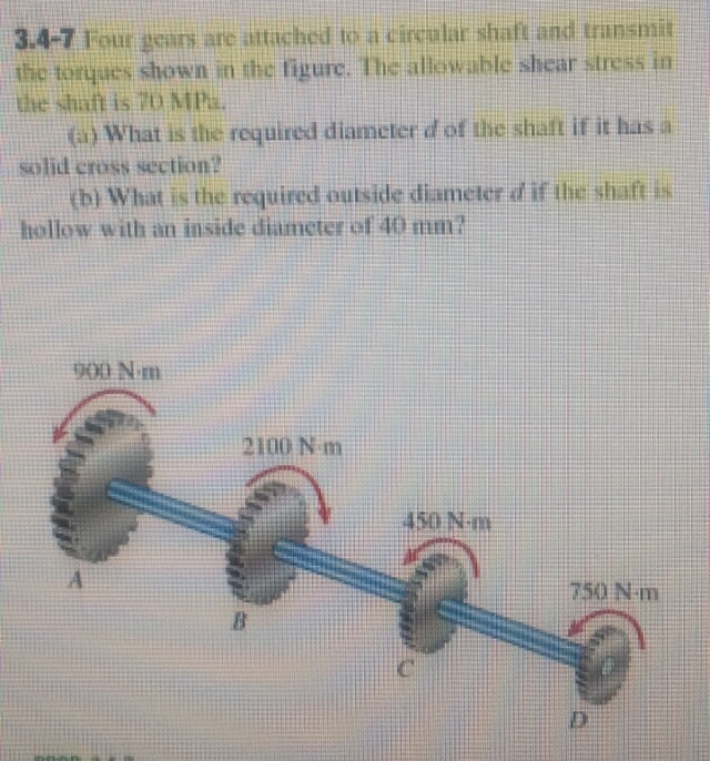 Solved Four gears are attached to a circular shaft and