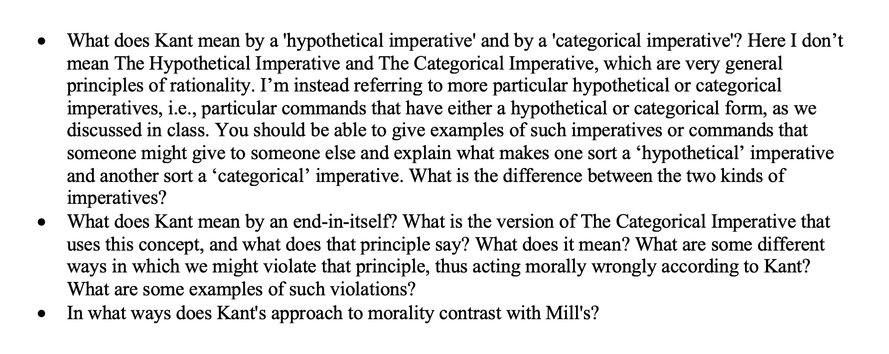 Which Is The Best Example Of A Hypothetical Imperative